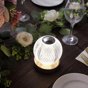 5" Diamond Cut Crystal Ball Dimmable LED Table Lamp with Touch Control - Clear LED_ACRY_LAMP07_ASST