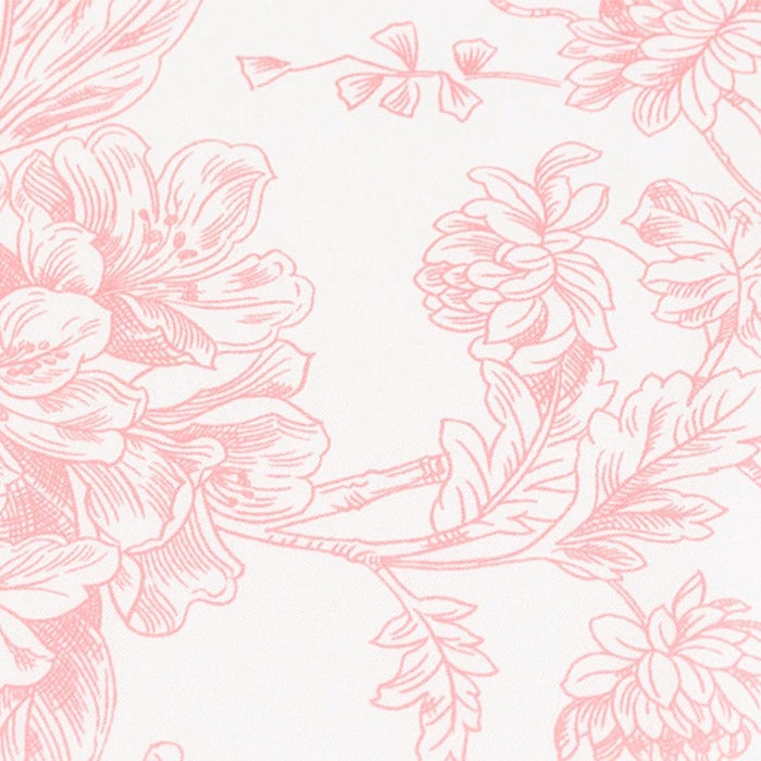 5 Floral Polyester Napkins 20x20 with French Toile Pattern - White