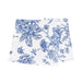 5 Floral Polyester Napkins 20x20 with French Toile Pattern - White