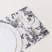 5 Floral Polyester Napkins 20x20 with French Toile Pattern - White
