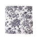 5 Floral Polyester Napkins 20x20 with French Toile Pattern - White NAP_PLY_FLORFT_BLK