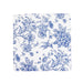5 Floral Polyester Napkins 20x20 with French Toile Pattern - White NAP_PLY_FLORFT_BLUE