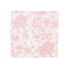 5 Floral Polyester Napkins 20x20 with French Toile Pattern - White NAP_PLY_FLORFT_PINK