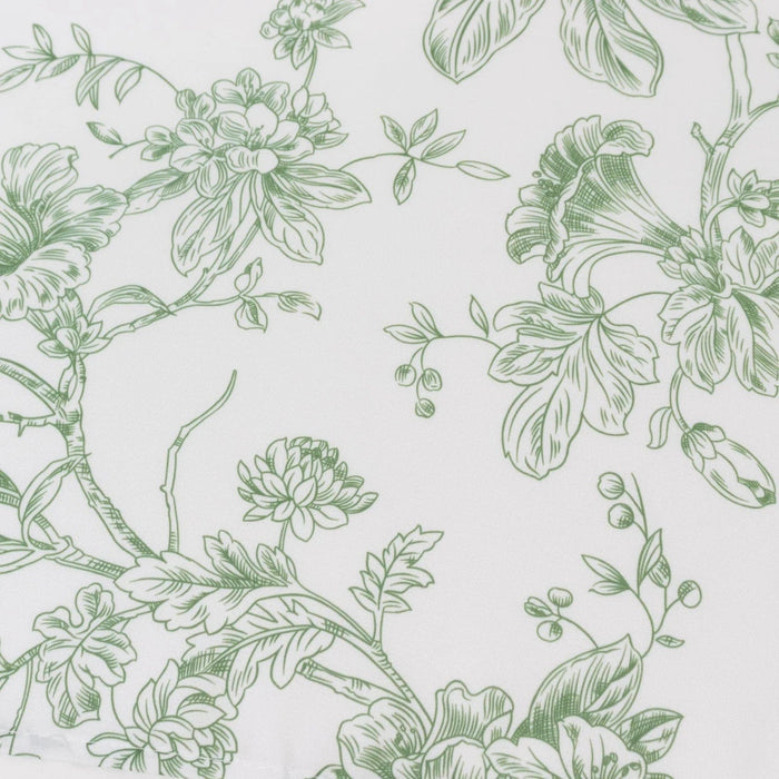 5 French Toile 17" x 17" Floral Polyester Table Napkins