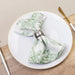 5 French Toile 17" x 17" Floral Polyester Table Napkins