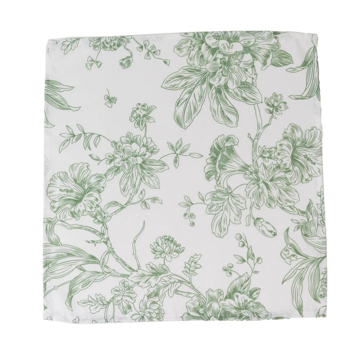 5 French Toile 17" x 17" Floral Polyester Table Napkins NAP_OSC_FLORFT_DSG