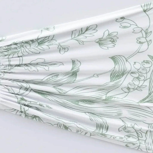 5 French Toile Ruffled Stretch Spandex Chair Sashes