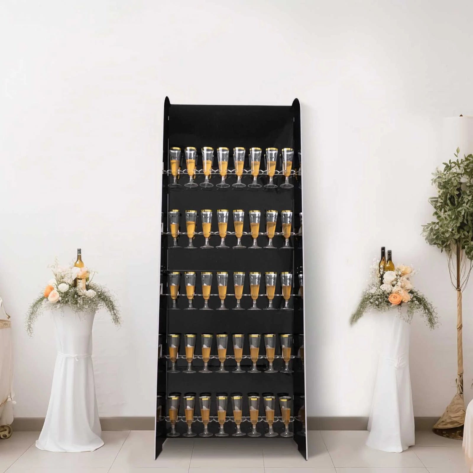 5 ft Acrylic 5-Tier Wine Glass Rack Champagne Flute Holder Stand - Clear