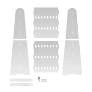 5 ft Acrylic 5-Tier Wine Glass Rack Champagne Flute Holder Stand - Clear