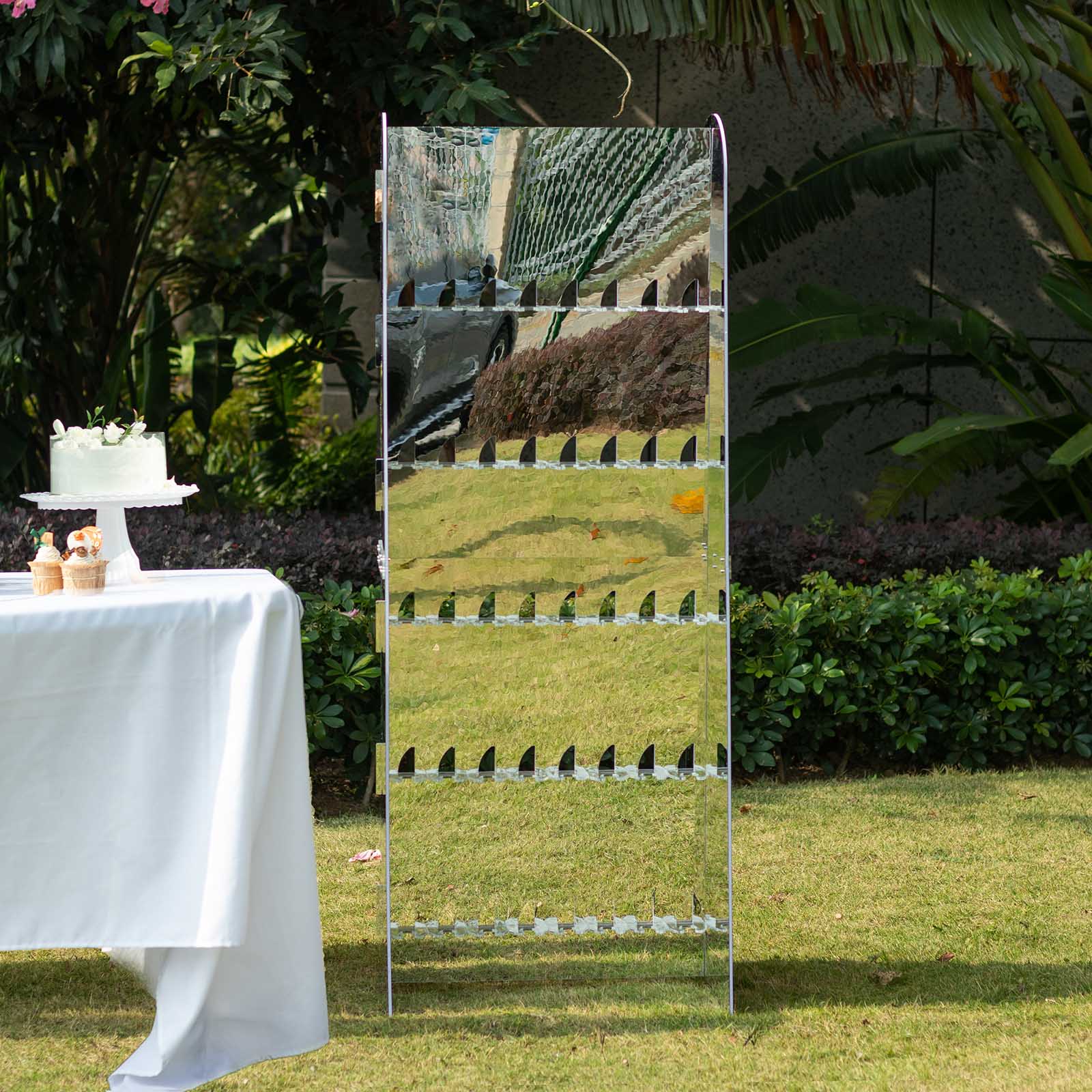 5 ft Acrylic 5-Tier Wine Glass Rack Champagne Flute Holder Stand - Clear