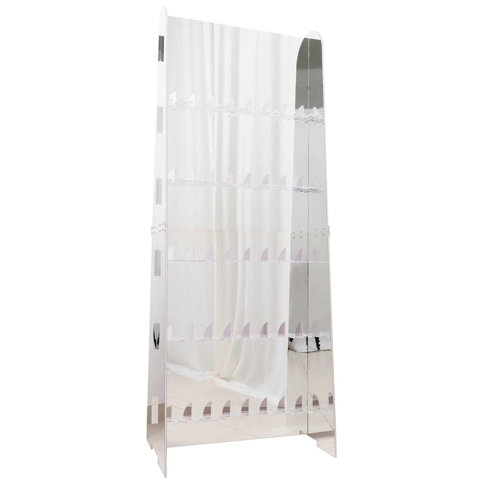 5 ft Acrylic 5-Tier Wine Glass Rack Champagne Flute Holder Stand - Clear
