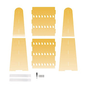 5 ft Acrylic 5-Tier Wine Glass Rack Champagne Flute Holder Stand - Clear