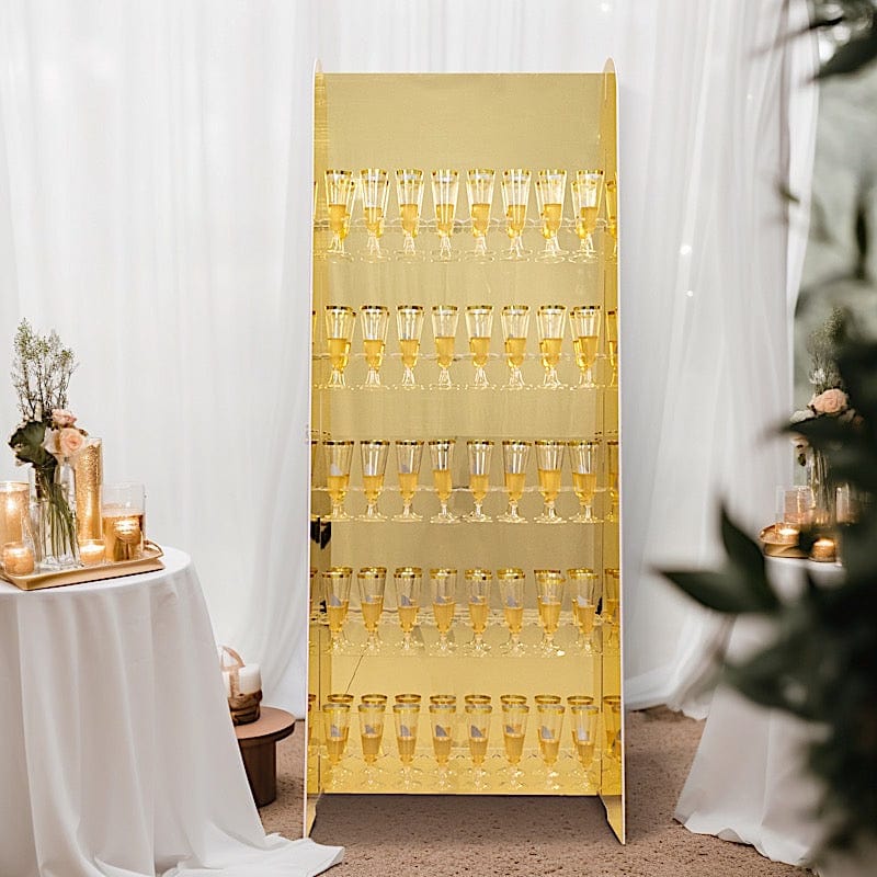 5 ft Acrylic 5-Tier Wine Glass Rack Champagne Flute Holder Stand - Clear