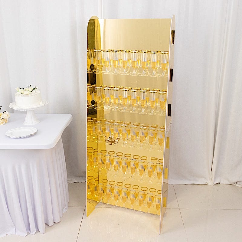 5 ft Acrylic 5-Tier Wine Glass Rack Champagne Flute Holder Stand - Clear