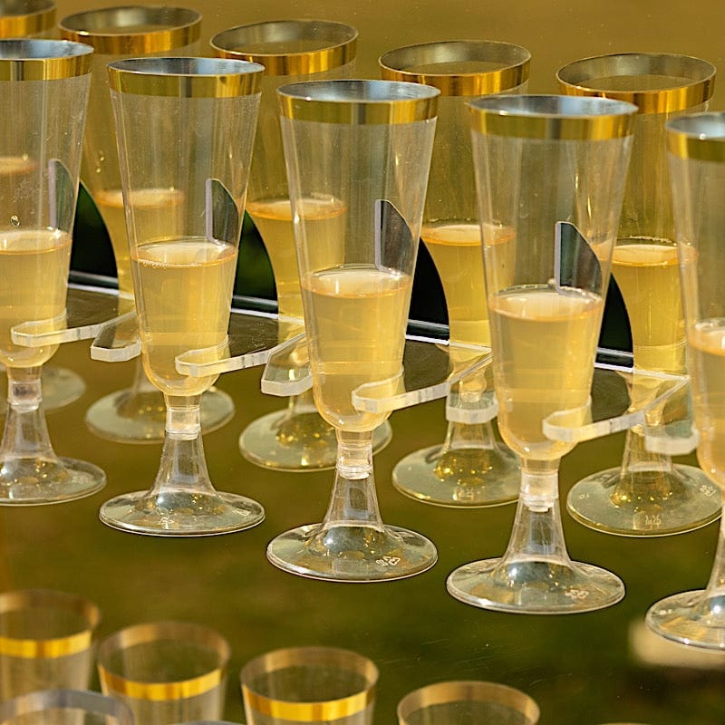 5 ft Acrylic 5-Tier Wine Glass Rack Champagne Flute Holder Stand - Clear