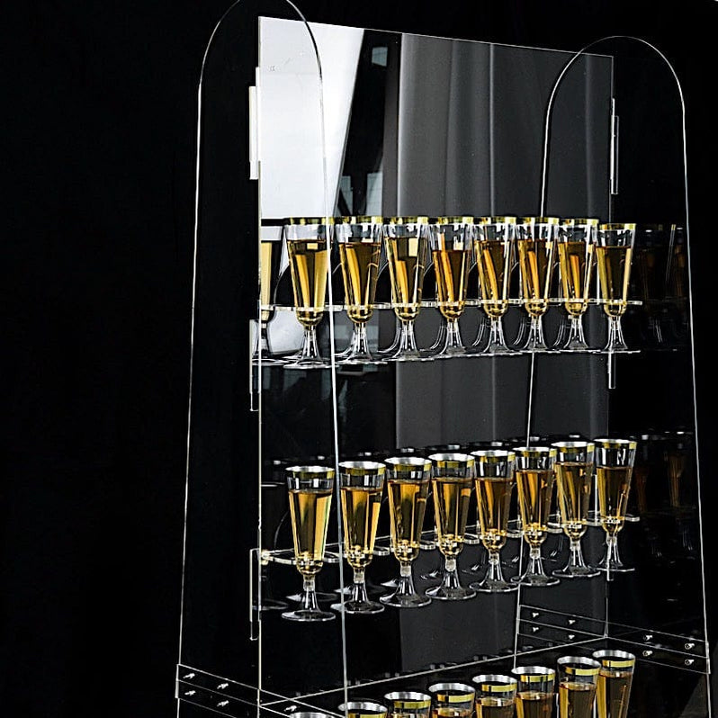 5 ft Acrylic 5-Tier Wine Glass Rack Champagne Flute Holder Stand ...