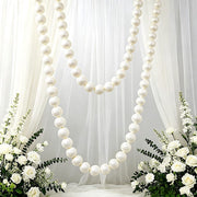5 ft Foam Garland with 20 Pearls - White BKDP_DECOR_PRL_8CM_WHT