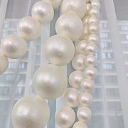 5 ft Foam Garland with 20 Pearls - White BKDP_DECOR_PRL_8CM_WHT