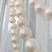 5 ft Foam Garland with 20 Pearls - White BKDP_DECOR_PRL_8CM_WHT