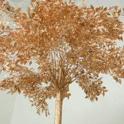 5 ft Metallic Faux Leaf Trees with Realistic Trunk Base - Gold ARTI_TREE_METLIC31_5_GOLD