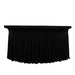 5 ft Wavy Spandex Fitted Round Tablecloth Table Skirt TAB_SPX60_FIT01_BLK