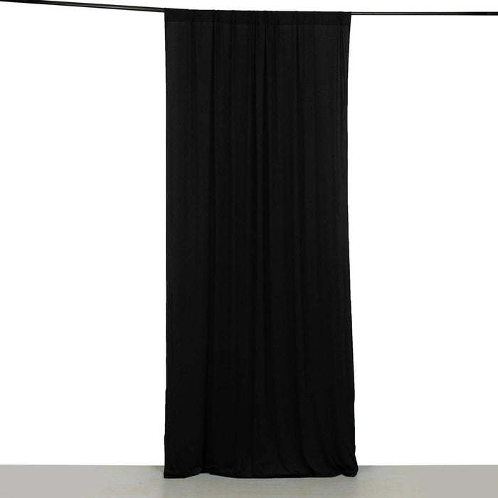 5 ft x 10 ft 4-Way Stretch Spandex Divider Backdrop Curtain CUR_PANSPX_5X10_BLK