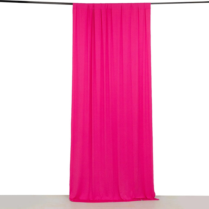 5 ft x 10 ft 4-Way Stretch Spandex Divider Backdrop Curtain CUR_PANSPX_5X10_FUSH
