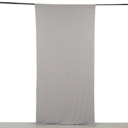 5 ft x 10 ft 4-Way Stretch Spandex Divider Backdrop Curtain CUR_PANSPX_5X10_SILV