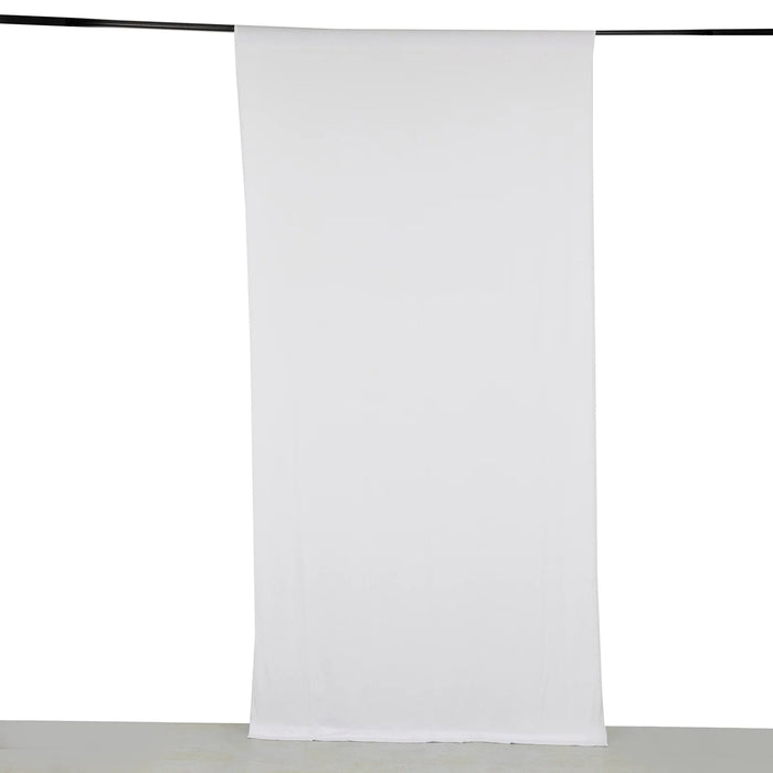 5 ft x 10 ft 4-Way Stretch Spandex Divider Backdrop Curtain CUR_PANSPX_5X10_WHT