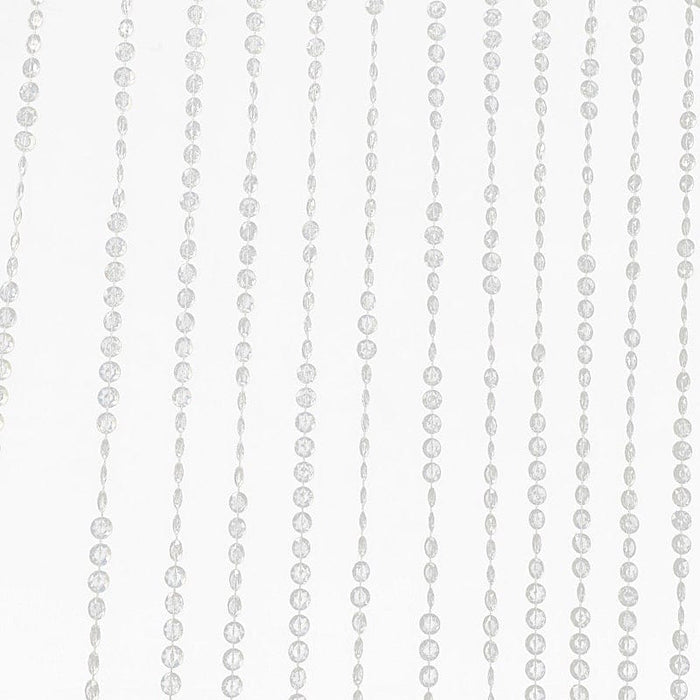 5 ft x 10 ft Acrylic Crystal Beaded Curtain with Polyester Rod Pocket - Clear CUR_F02_5X10FT_CLR