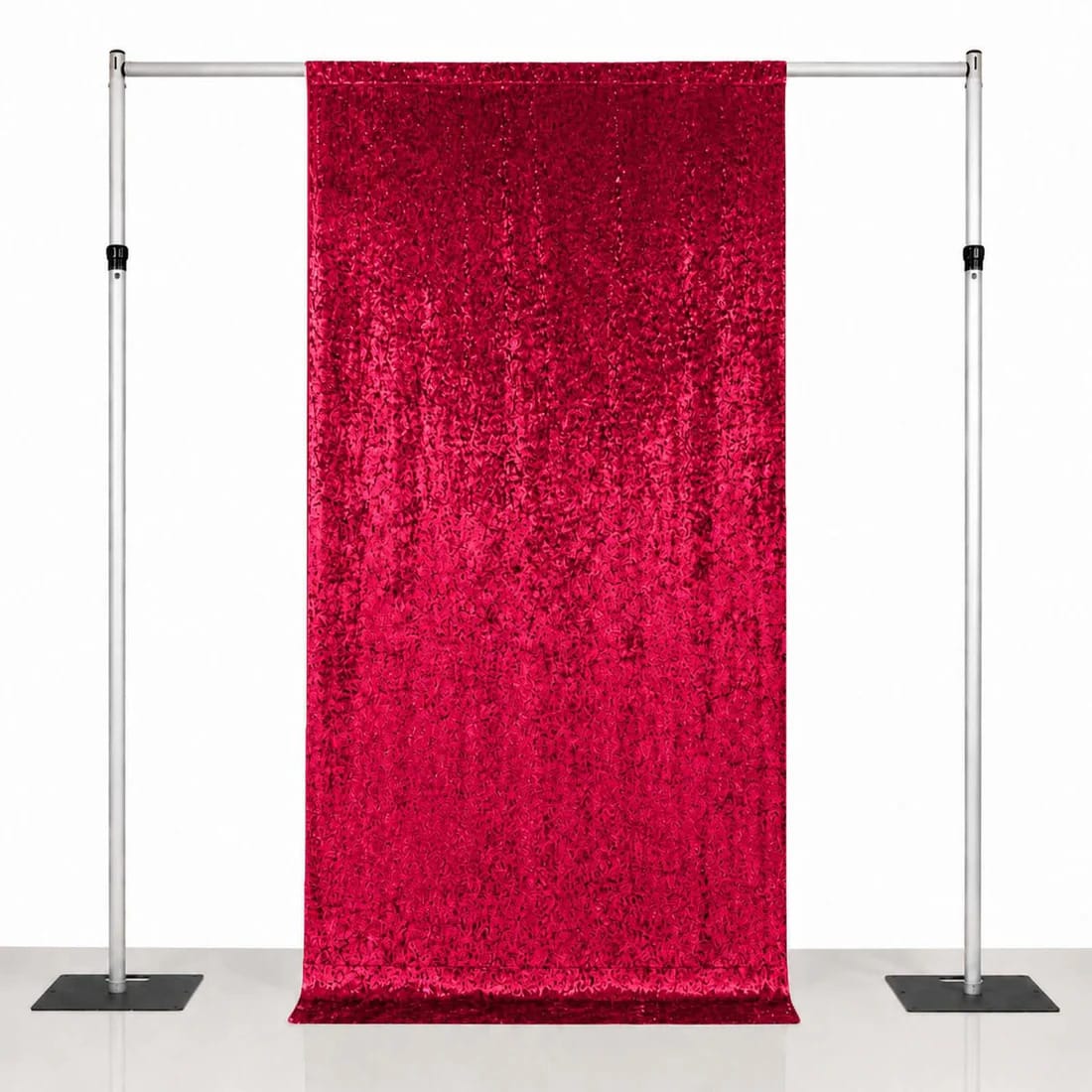 5 ft x 10 ft Crushed Velvet Backdrop Curtain 70% Blackout with Rod Pocket