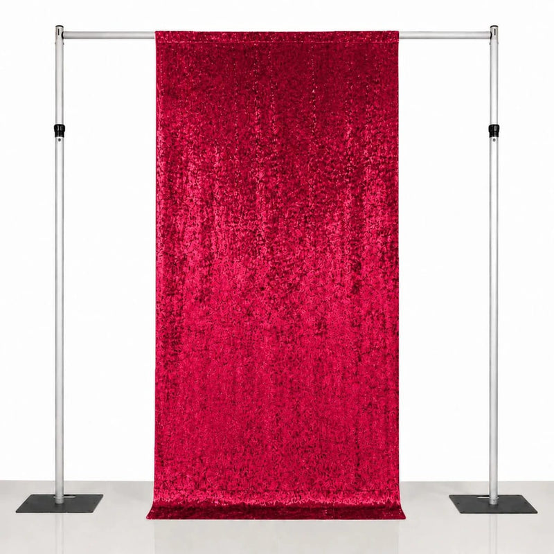 5 ft x 10 ft Crushed Velvet Backdrop Curtain 70% Blackout with Rod Pocket