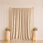 5 ft x 10 ft Crushed Velvet Backdrop Curtain 70% Blackout with Rod Pocket