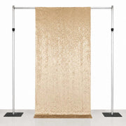 5 ft x 10 ft Crushed Velvet Backdrop Curtain 70% Blackout with Rod Pocket