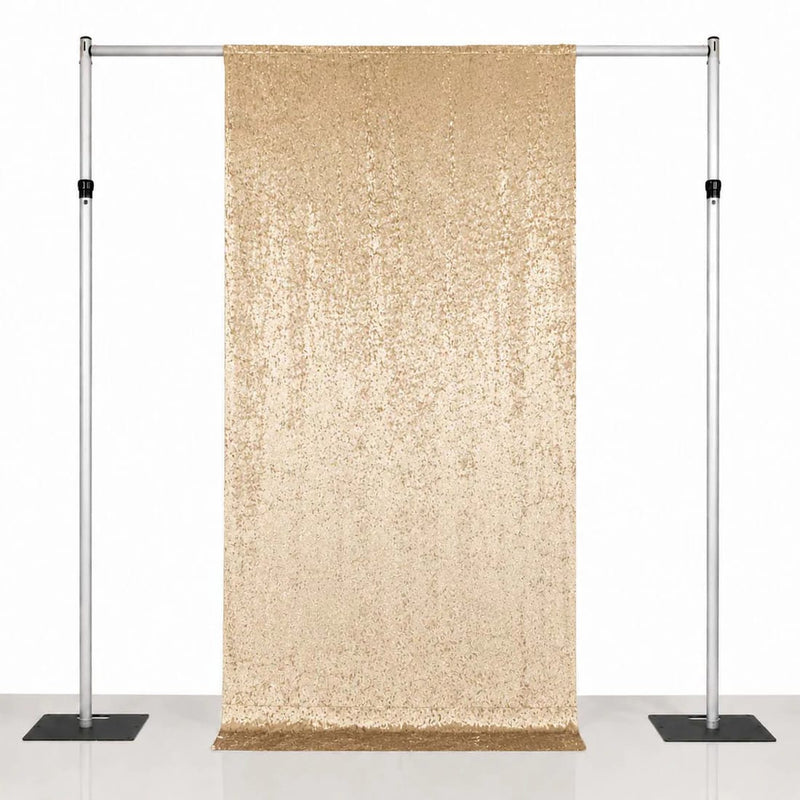 5 ft x 10 ft Crushed Velvet Backdrop Curtain 70% Blackout with Rod Pocket