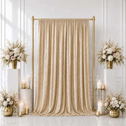5 ft x 10 ft Crushed Velvet Backdrop Curtain 70% Blackout with Rod Pocket