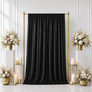 5 ft x 10 ft Crushed Velvet Backdrop Curtain 70% Blackout with Rod Pocket