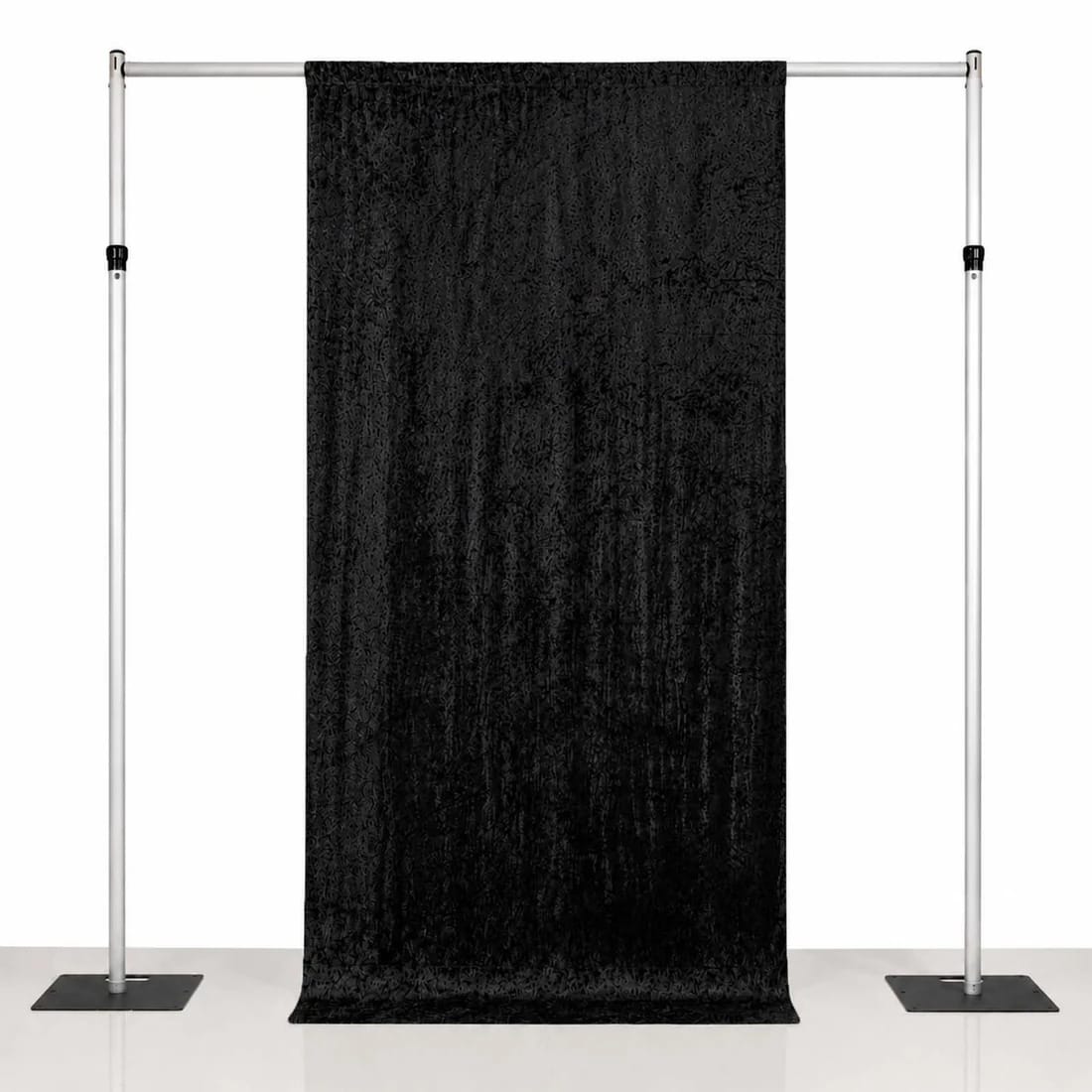 5 ft x 10 ft Crushed Velvet Backdrop Curtain 70% Blackout with Rod Pocket