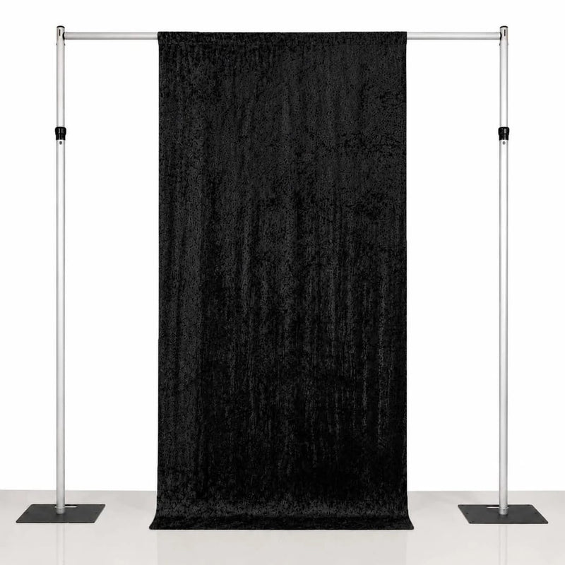 5 ft x 10 ft Crushed Velvet Backdrop Curtain 70% Blackout with Rod Pocket