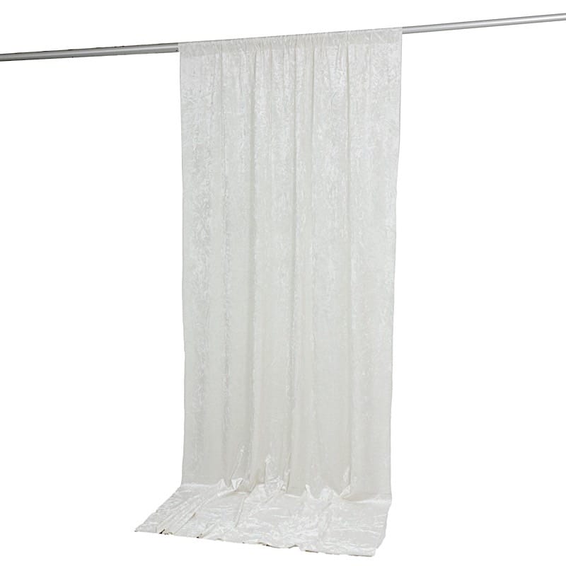 5 ft x 10 ft Crushed Velvet Backdrop Curtain 70% Blackout with Rod Pocket