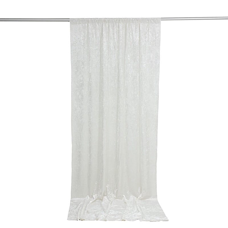 5 ft x 10 ft Crushed Velvet Backdrop Curtain 70% Blackout with Rod Pocket