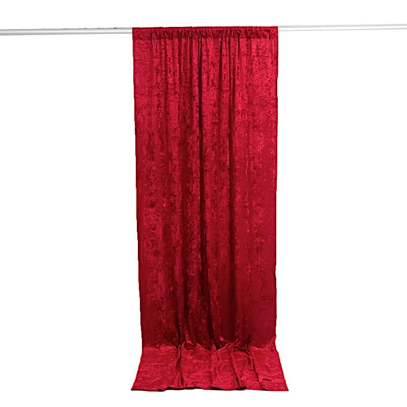 5 ft x 10 ft Crushed Velvet Backdrop Curtain 70% Blackout with Rod Pocket