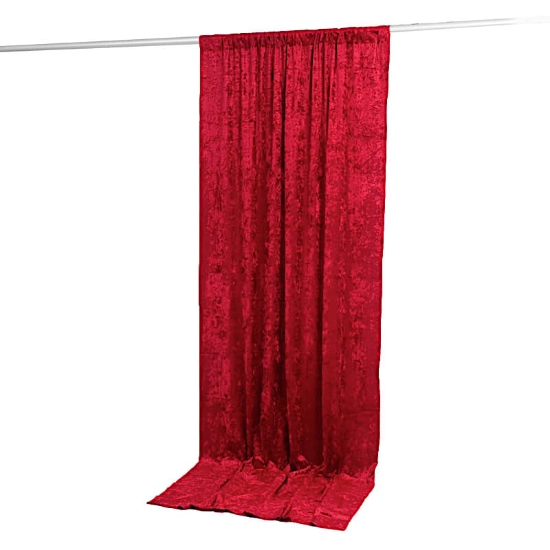 5 ft x 10 ft Crushed Velvet Backdrop Curtain 70% Blackout with Rod Pocket