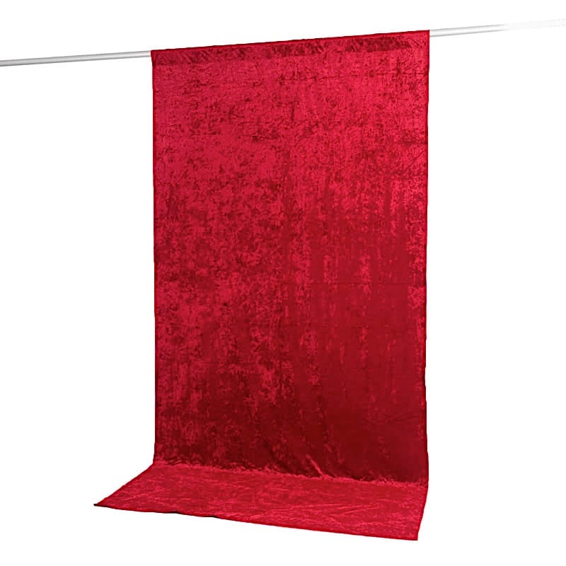 5 ft x 10 ft Crushed Velvet Backdrop Curtain 70% Blackout with Rod Pocket