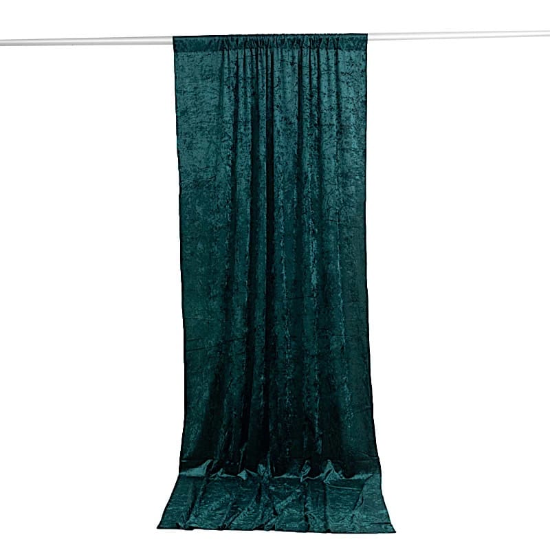 5 ft x 10 ft Crushed Velvet Backdrop Curtain 70% Blackout with Rod Pocket