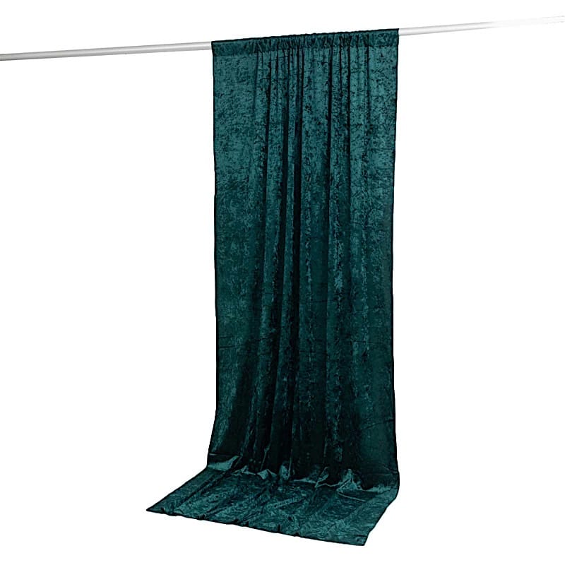 5 ft x 10 ft Crushed Velvet Backdrop Curtain 70% Blackout with Rod Pocket