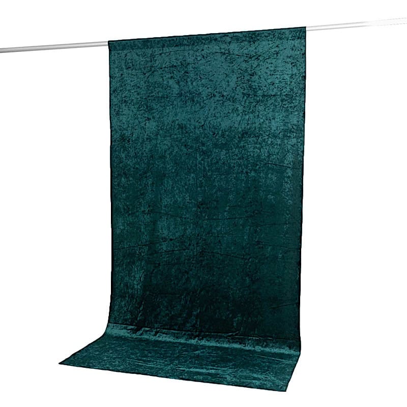 5 ft x 10 ft Crushed Velvet Backdrop Curtain 70% Blackout with Rod Pocket