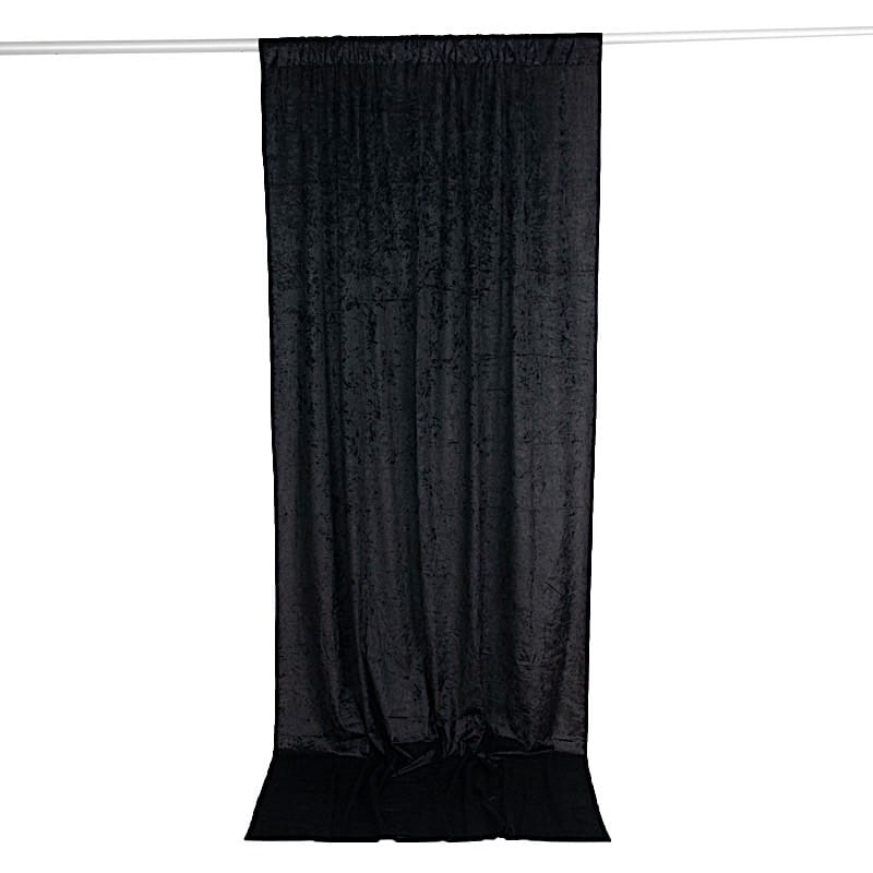 5 ft x 10 ft Crushed Velvet Backdrop Curtain 70% Blackout with Rod Pocket