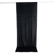 5 ft x 10 ft Crushed Velvet Backdrop Curtain 70% Blackout with Rod Pocket