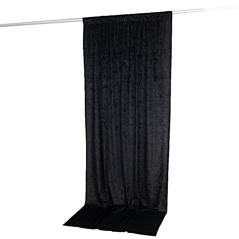5 ft x 10 ft Crushed Velvet Backdrop Curtain 70% Blackout with Rod Pocket